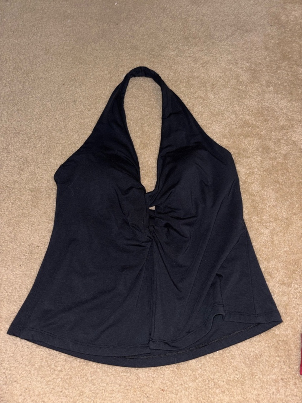Abercrombie & Fitch Black Modal-Blend Halter Tank XL